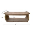 thumbnail image 7 of Uttermost Connor Contemporary Reclaimed Elm Wood Bench in Woodtone Brown, 7 of 7