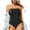 Black, variant on Women's One Piece Swimsuit Solidr Tummy Control Open Back Beach Wear