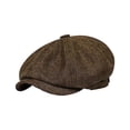 thumbnail image 2 of Boina, sombrero de pintor, regalo, sombrero plano para viajar, senderismo, pesca al aire libre, camping. Color café, 2 of 9