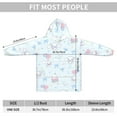 Cinnamoroll Blanket Hoodie For Adult Women Men, Flannel Fleece Sweatshirt Hooded Blanket