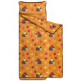 thumbnail image 2 of Hedgehog and Apple Orange Pattern Teens Toddler Nap Mat with Pillow, Sleeping Mat Bag for Preschool Daycare 59"x22", 2 of 6