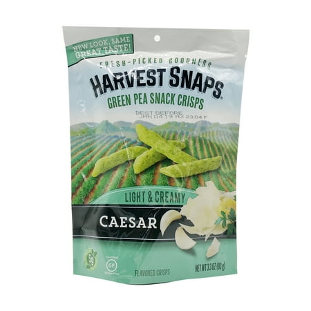 - Harvest Snaps Light & Creamy Caesar Green Pea Snack Crisps, 3.3 oz