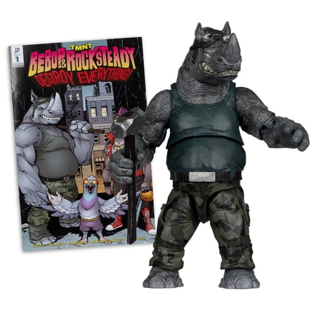 Teenage Mutant Ninja Turtles (Page Punchers) Rocksteady 5 Action Figure with Comic - McFarlane Toys