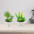thumbnail image 4 of 2 uds simulación de flores falsas suculentas bonsái pequeños adornos creativos plantas verdes artificiales, 4 of 5