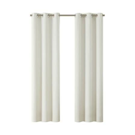 Eclipse Corte Solid Blackout Curtain  1 Panel   White  37  W x 84  L