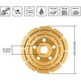 thumbnail image 2 of GFDYREE 5" Diamond Cup Grinding Wheel, Double Row, Diamond Grinding Disc for Stone, Concrete, Marble, Masonry, 2 of 6