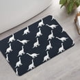 thumbnail image 2 of Dark Blue Dinosaurs Silhouette Pattern Bathroom Rugs Mat,Non Slip Microfiber Bathroom Rug,Rubber Backing,Soft Bathroom Mats for Bathroom Floor,Tub and Shower,17x27in(43x68cm), 2 of 5
