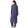 thumbnail image 3 of Roaman's Women's Plus Size Petite Plus Size Beaded Georgette Scoop Neck 3-Piece Pant Set, 3 of 6