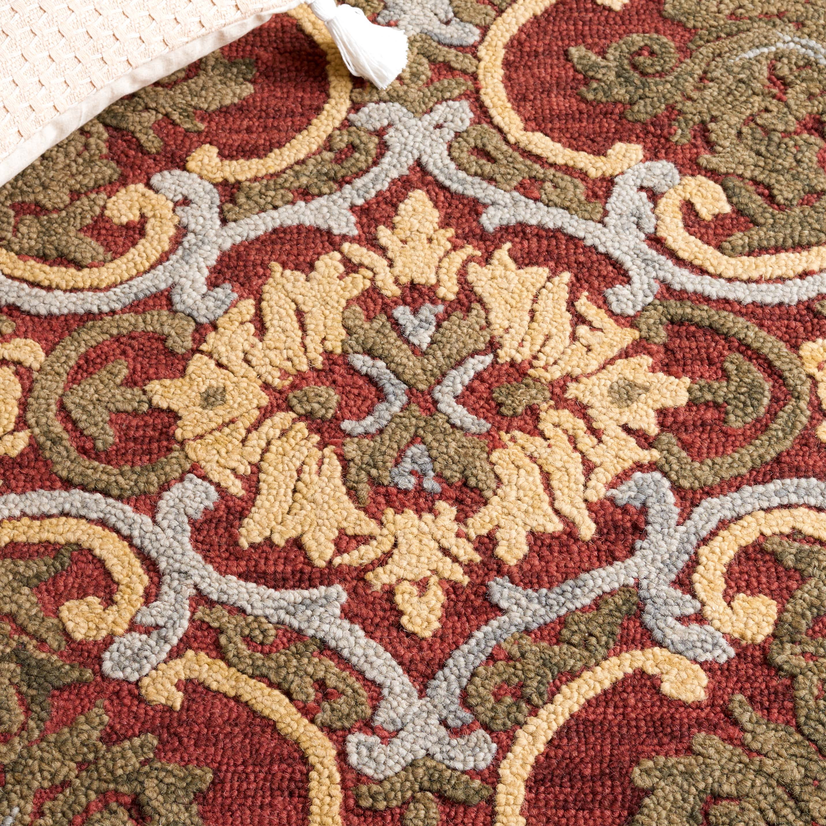 SAFAVIEH Blossom Abram Geometric Area Rug, Red/Gold, 5' x 8'