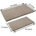 thumbnail image 3 of Taupe 2 Piece Ultra Soft Faux Rabbit Fur Non-Slip Absorbent Bathroom Bath Mat Set, 3 of 5