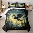 thumbnail image 2 of Homewish Magic Dragon Quilt King For Boys,Magical Jungle Night King Coverlet Set,3pcs, 2 of 7