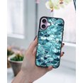 thumbnail image 5 of WIRESTER Shockproof Soft Rubber Cover Case for Apple iPhone 17 6.3" 2025, Mermaid Scales Blue Wave, 5 of 5