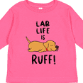 thumbnail image 4 of Inktastic Lab Life is Ruff Yellow Lab Boys or Girls Long Sleeve Toddler T-Shirt, 4 of 5