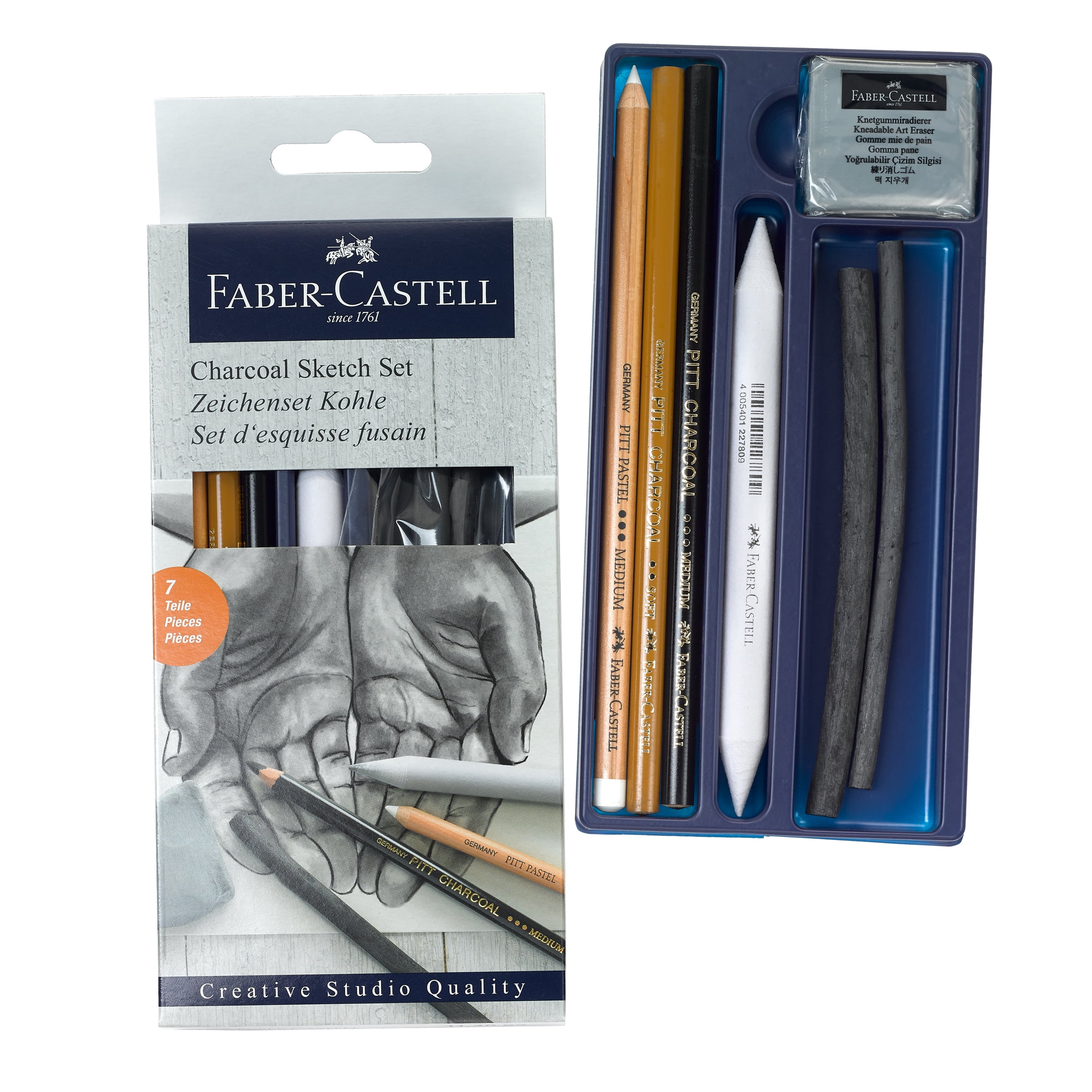 Faber-Castell Charcoal Sketch Set – Beginner and Adult Art Set 