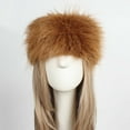 thumbnail image 6 of UTSJKR Faux Fur Headbands for Women, Fluffy Winter Headbands for Women, Womens Winter Headband with Elastic Khaki, 6 of 7