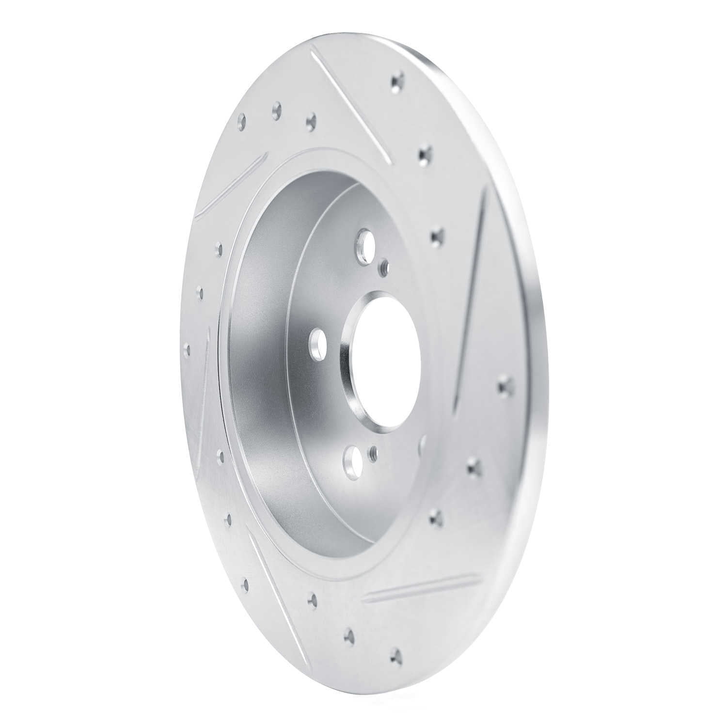 Dynamic Friction Company 631-76156L DFC Brake Rotor - Drilled And Slotted - Silver