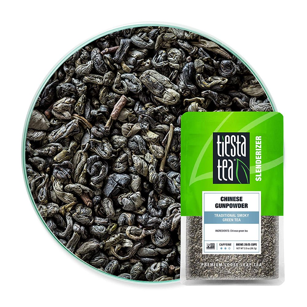 Tiesta Tea Chinese Gunpowder, Traditional Smoky Loose Leaf Green Tea, 2 oz