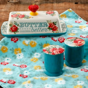 Download The Pioneer Woman Flea Market Floral 6 4 Butter Dish Kitchen Dining Bar Home Garden
