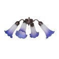 thumbnail image 3 of Meyda Tiffany 261522 Blue/White Tiffany Pond Lily 19" Wide 4 Light Ceiling Fan Light Kit -, 3 of 4