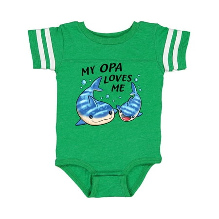 

Inktastic My Opa Loves Me- whale shark Gift Baby Boy or Baby Girl Bodysuit
