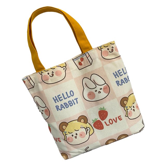 Bolsa de lona con estampado floral, bolsa de lona para mujer, bonita bolsa de lona reutilizable, bolsa de lona, diseño de última generación