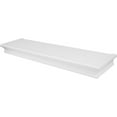 thumbnail image 5 of HIGH & MIGHTY Decorative 24" Floating Shelf Holds up to 20lbs, Easy Tool-Free Dry Wall Installation, Beveled, eCommerce Packaging, White, 5 of 5