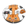 thumbnail image 6 of Uemuo Funny Cats Pattern Round Bar Stool Seat Covers Washable Stool Cushion Slipcover Elastic Bar Chair Covers-13 inch, 6 of 7