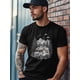 thumbnail image 4 of Camisetas de manga corta con diseño de árbol para acampar para hombre, camisetas de cuello redondo, 4 of 7