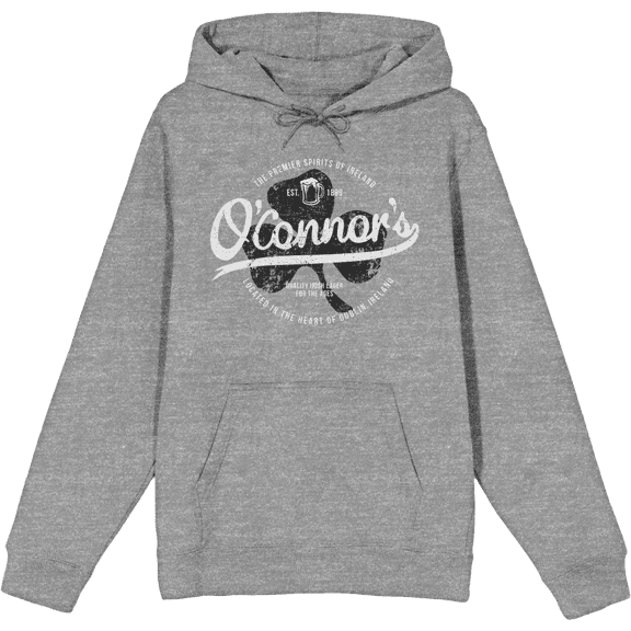 The Premier Spirits of Ireland Adult Heather Gray Long Sleeve Hoodie-Medium