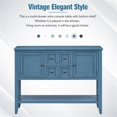 thumbnail image 2 of TREXM Ample Storage Console Table with Four Drawers and Bottom Shelf(Light Navy), 2 of 7