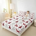 thumbnail image 4 of Manfei Christmas Deer Twin Sheet Sets 3 Pieces for Kids, Snowflakes Trees Twin Fitted Sheet, Merry Xmas Flat Sheet, Ultra Soft Home Decor, 4 of 7