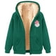 thumbnail image 2 of Chaqueta y sudadera informal con capucha de manga larga para mujer, con estampado de moda, de polar y capucha, 2 of 4
