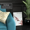 thumbnail image 3 of 2 ft. Short Double Sided Plum Blossom Canvas Folding Screen, 3 of 7