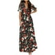 thumbnail image 1 of Vestido informal de manga corta con cuello en V y estampado de verano para mujer Fridja bnh4090, 1 of 9