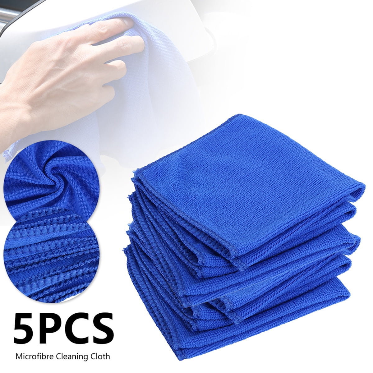 5pcs, Microfiber Cleaning Cloth, Cleaning Towels For Housekeeping, Reusable  And Lint Free Cloth Towels, Home Kitchen Supplies, Random Color