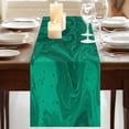 thumbnail image 3 of Table Runners 72 Inches Long Dress Scarves, Green Marble Farmhouse Kitchen Table Runner, Coffee Tablerunners, Modern Farmhouse Gradient Abstract Fluid Art 18x72 Inch, 3 of 9