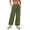 Army Green, variant on Lenpel Wide Leg Pants for Woman Elastic High Waisted Baggy Cotton Linen Pants Palazzo Casual Trousers with Pockets