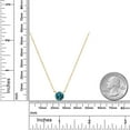 thumbnail image 6 of Gem Stone King 14K Yellow Gold London Blue Topaz Pendant Necklace for Women | 1.33 Cttw | Gemstone November Birthstone | Round 6.5MM | With 18 inch 14K Gold Chain, 6 of 6