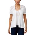 thumbnail image 1 of Style & Co. Suéter cárdigan con textura de algodón para mujer, blanco, extra pequeño, 1 of 1