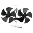 thumbnail image 2 of veasfak Fans Fireplace Fan Home Heating Log Burner Wide Temperature Range Wood Thermal 5 Blade, 2 of 9
