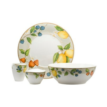 Red Vanilla Fruit Salad 5 Piece Condiment Server