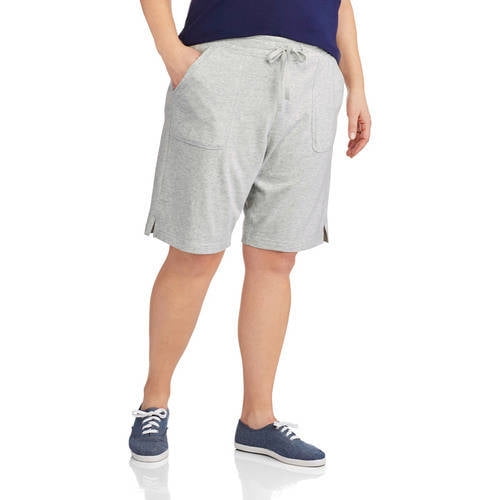 white stag knit shorts