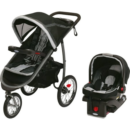 Graco FastAction Fold Jogger Click Connect Travel System Jogging Stroller,