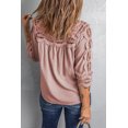 thumbnail image 1 of ABPHQTO Blusa Ahuecada Con Ribete De Ganchillo Verde Drak Verde Rosa De Mujer, 1 of 5