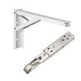thumbnail image 4 of 2pcs Tri-fold Folding Shelf Bracket Wall Mount Spring Loaded Support Heavy Duty Fold Down Hinge, 4 of 7