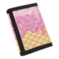 thumbnail image 2 of Uourmeti Polyester Children's Wallet with Compact Slim Kids Trifold Wallet for School, Ice Cream Pattern Trifold Card Wallet, 2 of 6