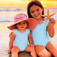 thumbnail image 4 of Abcomgle Baby Girl Swimsuit Polka Dot One Piece Little Girls Swimsuit Ruffled Stretchy Girls Swimwear, 4 of 7