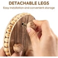 thumbnail image 3 of HouseJoy 2Pcs Wood Risers for Display Decorative,Round Beaded Riser Distressed for Decor ,Wooden Farmhouse Coasters Mini Cake Stand Plant Stand,Rustic Pedestal Stand Decor Display Risers for Tiered, 3 of 7