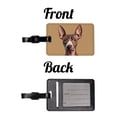 thumbnail image 4 of American Hairless Terrier Staring Faux Leather Travel Luggage Tag, 4 of 7