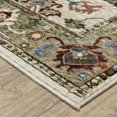 thumbnail image 5 of Oriental Weavers Hastings Area Rug - HA03W - 5'3" x 7'6" - in Ivory/ Green - Vintage Inspired, Stain Resistant, Family and Pet Friendly , Bedroom, Office Rug, 5 of 5